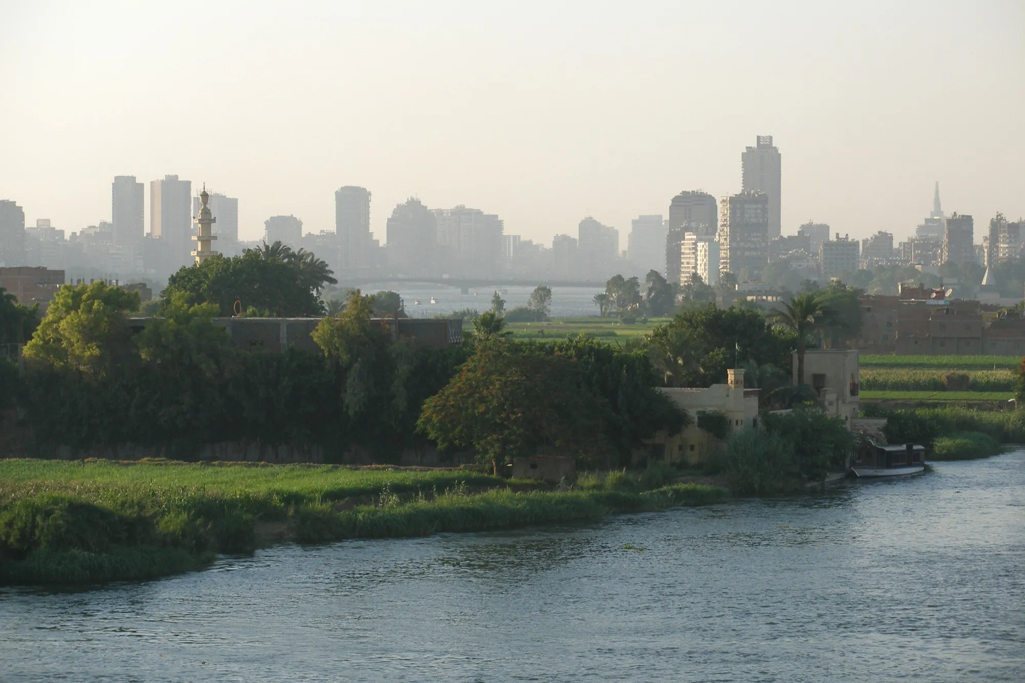 The city skyline where the Thinkercall floor is based, at dusk